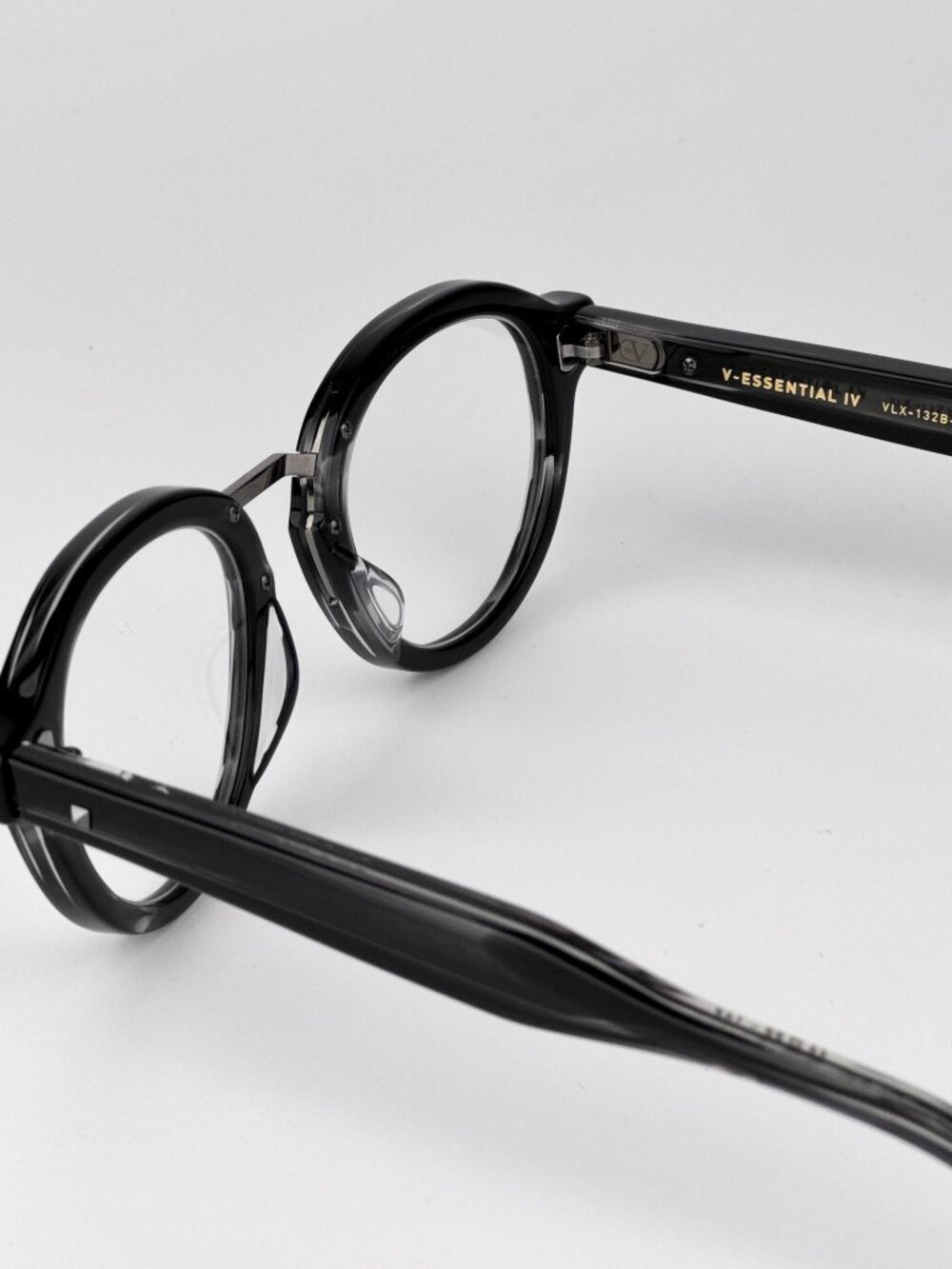 Valentino V-ESSENTIAL-IV VLX-132 B Round Eyeglasses – Black / Grey Transparent - Picture 7 of 9